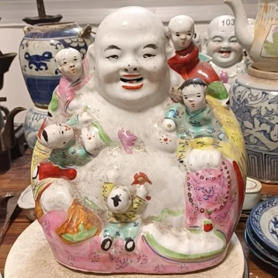 富***瓷片粉彩陶瓷摆件青花陶瓷摆件青花陶瓷摆件