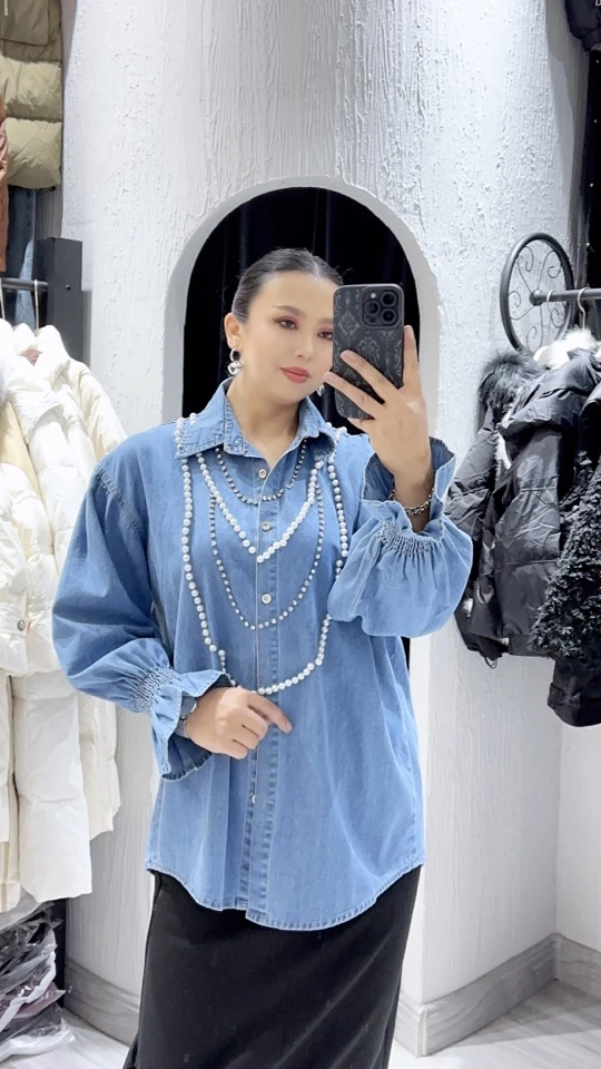 2025年的新款春季牛仔衬衣