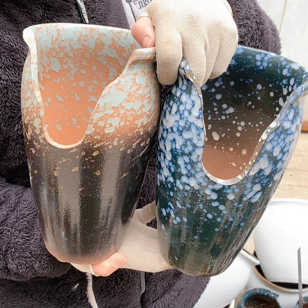 紫砂花盆瑕疵口15高25瑕疵