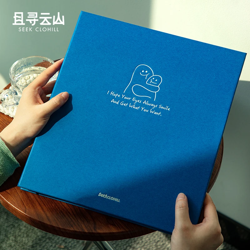 且寻云山覆膜相册家庭纪念大容量影集情侣儿童闪卡收纳带照片打印