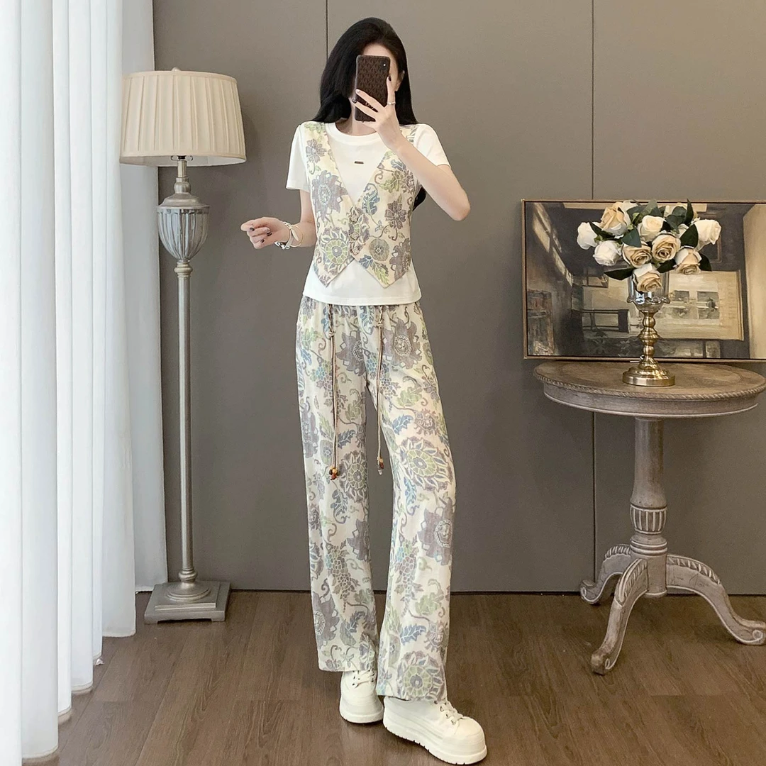 都市周刊2025自带凉感夏季运动套装女款薄款休闲套装女洋气宽松