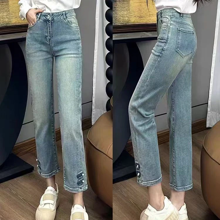 半帛.新款女士时尚百搭烟管裤