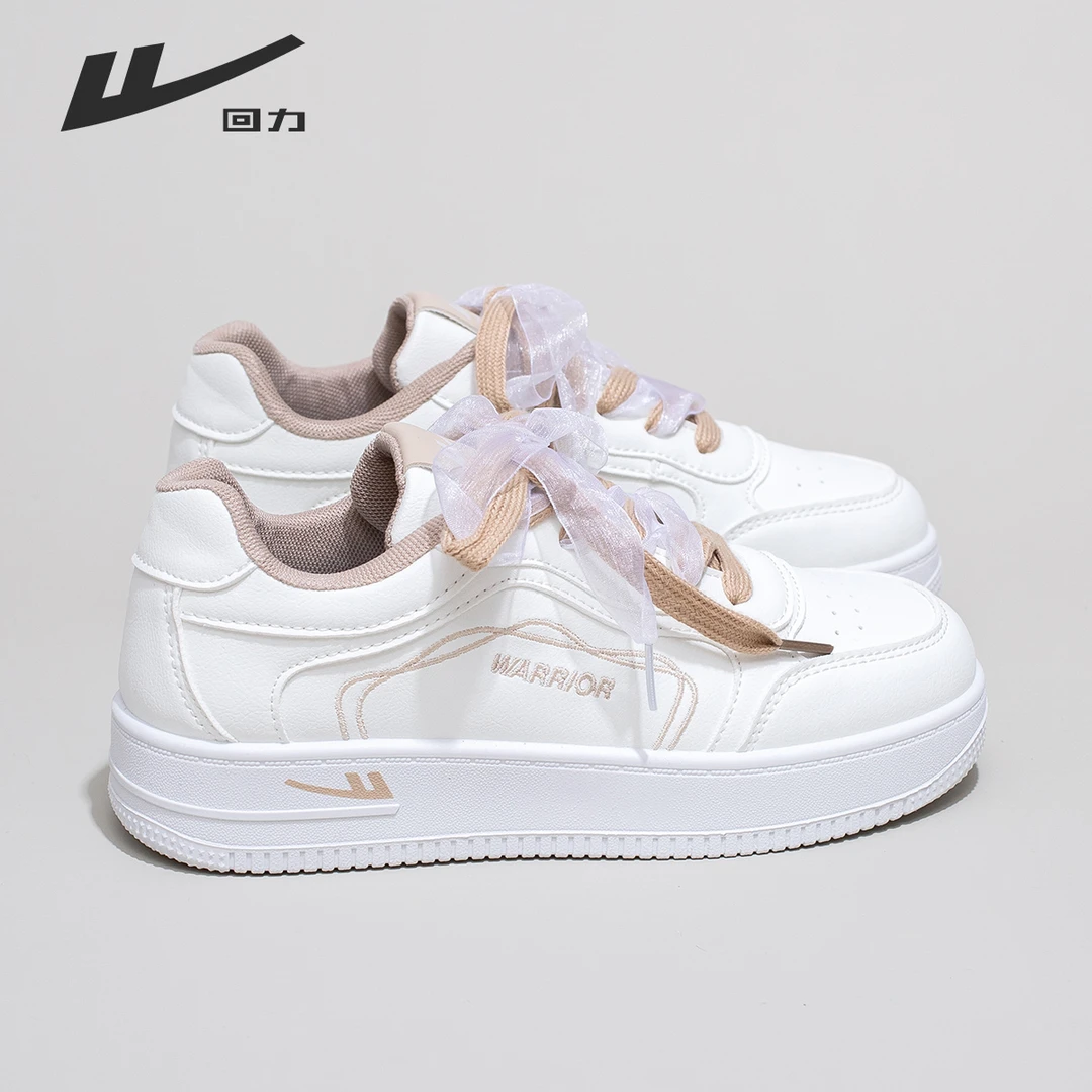 回力2025秋季明星百搭同款薄款厚底板鞋透气休闲板鞋韩版女小白鞋