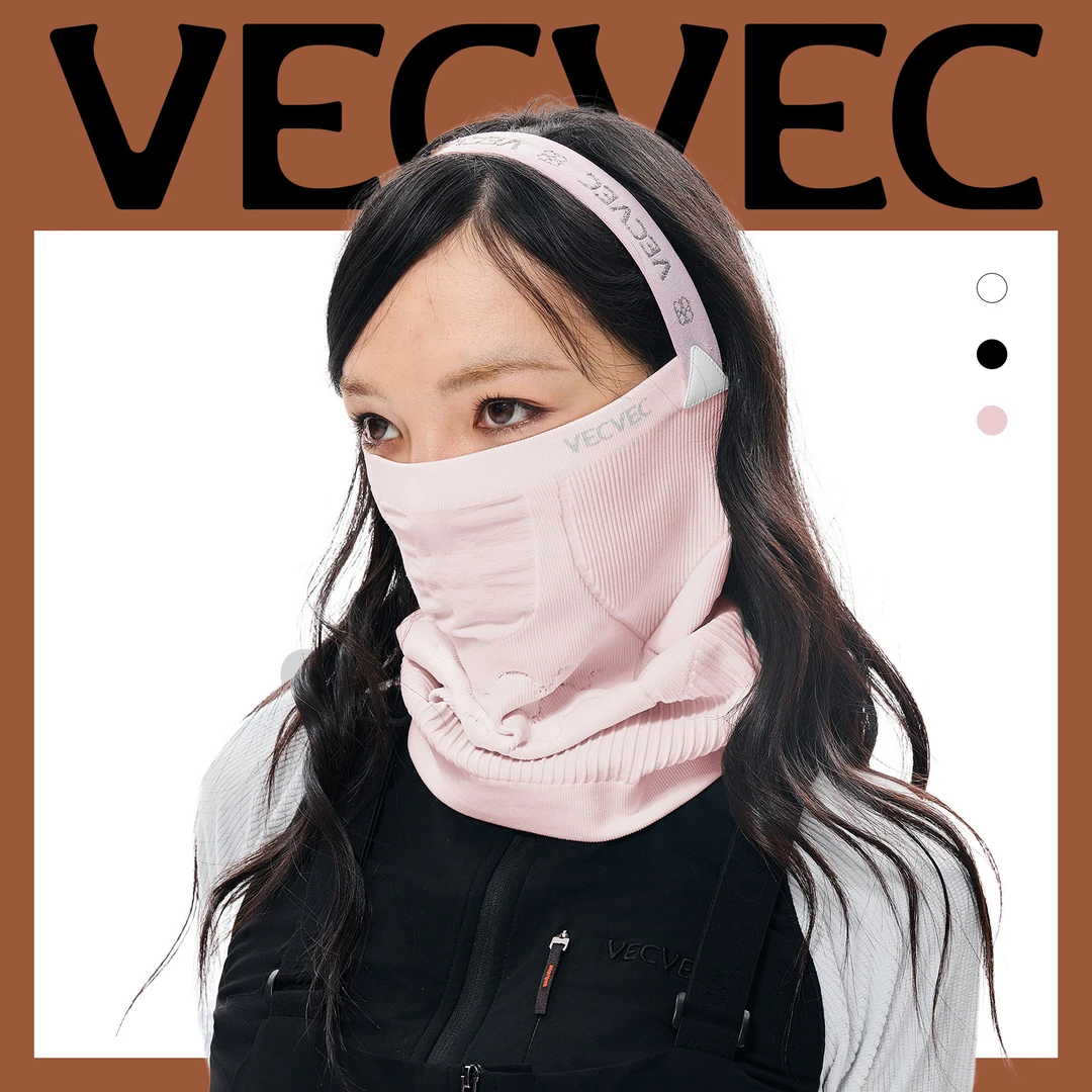 VECVEC滑雪面罩护脸防风舒适透气冬季保暖舒适专业户外运动护脖女