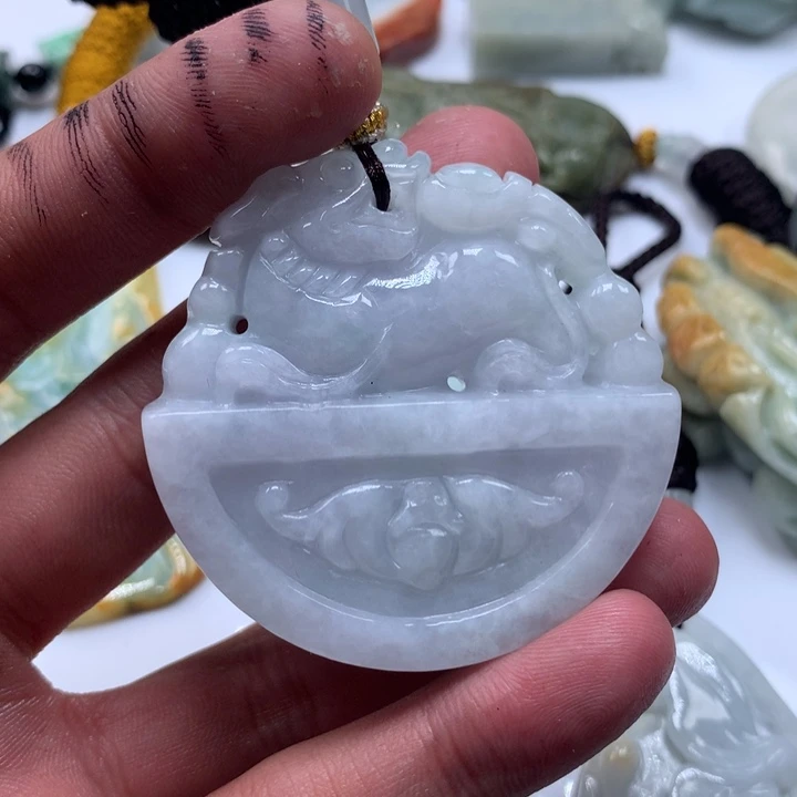 颈饰未镶嵌翡翠保真天然a货翡翠