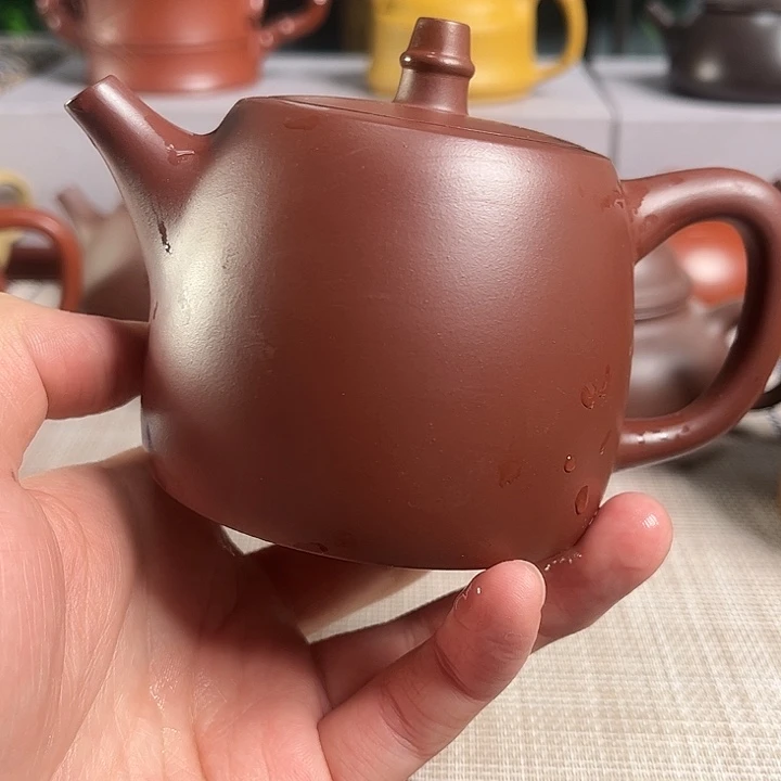 锋***下紫砂茶杯宜兴原矿手工紫矿壶