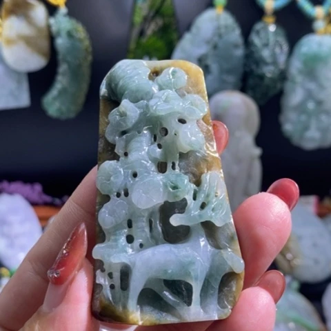 【闪购商品】颈饰未镶嵌翡翠鹿