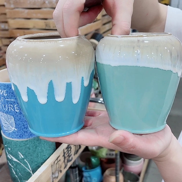 有孔，凑10元包邮陶瓷花盆发货！