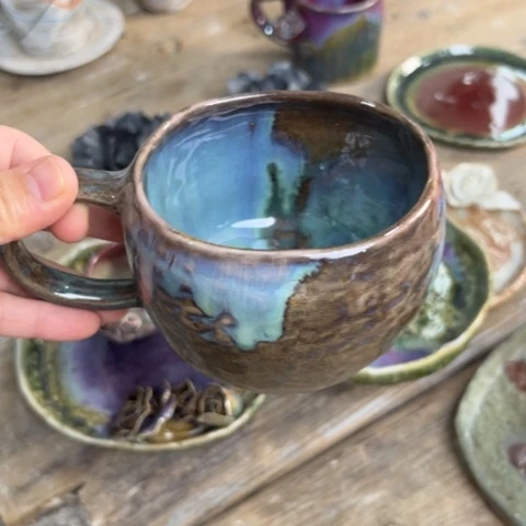 碗手捏咖啡杯壶承餐具碗盘