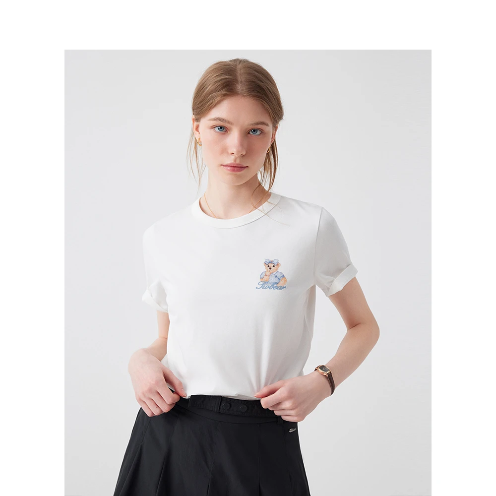 Teenie Weenie小熊圆领T恤女25年夏季新款TTRA252402T