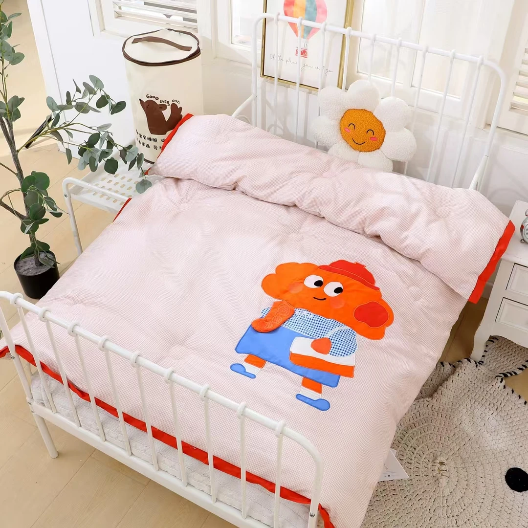 贴布绣小象 1.5*2高端纯棉有氧双层纱亲肤大豆冬被