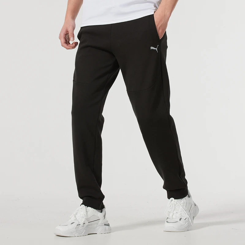PUMA彪马男子针织长裤2025新款黑色运动裤休闲宽松跑步裤子687568