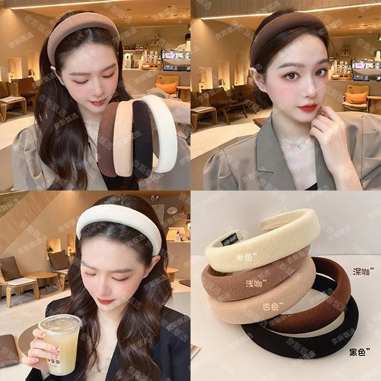 宽边头箍韩国网红高颅顶压发卡子发卡洗脸化妆布艺百搭女发箍海绵