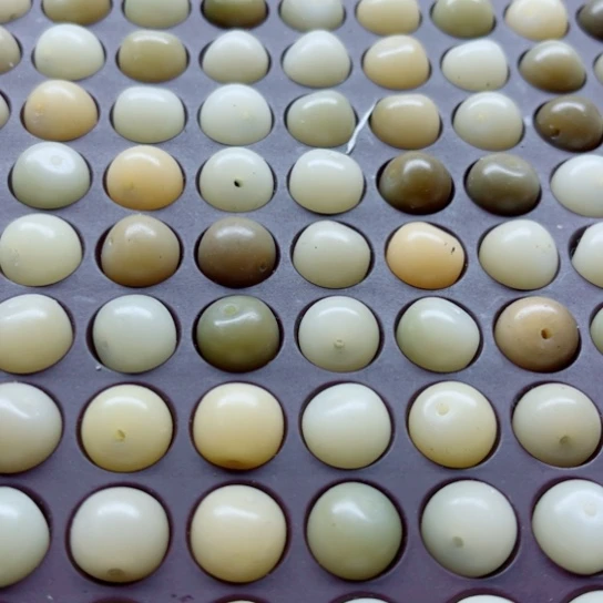 吊坠白玉菩提微瑕12浅提苹果桶110颗