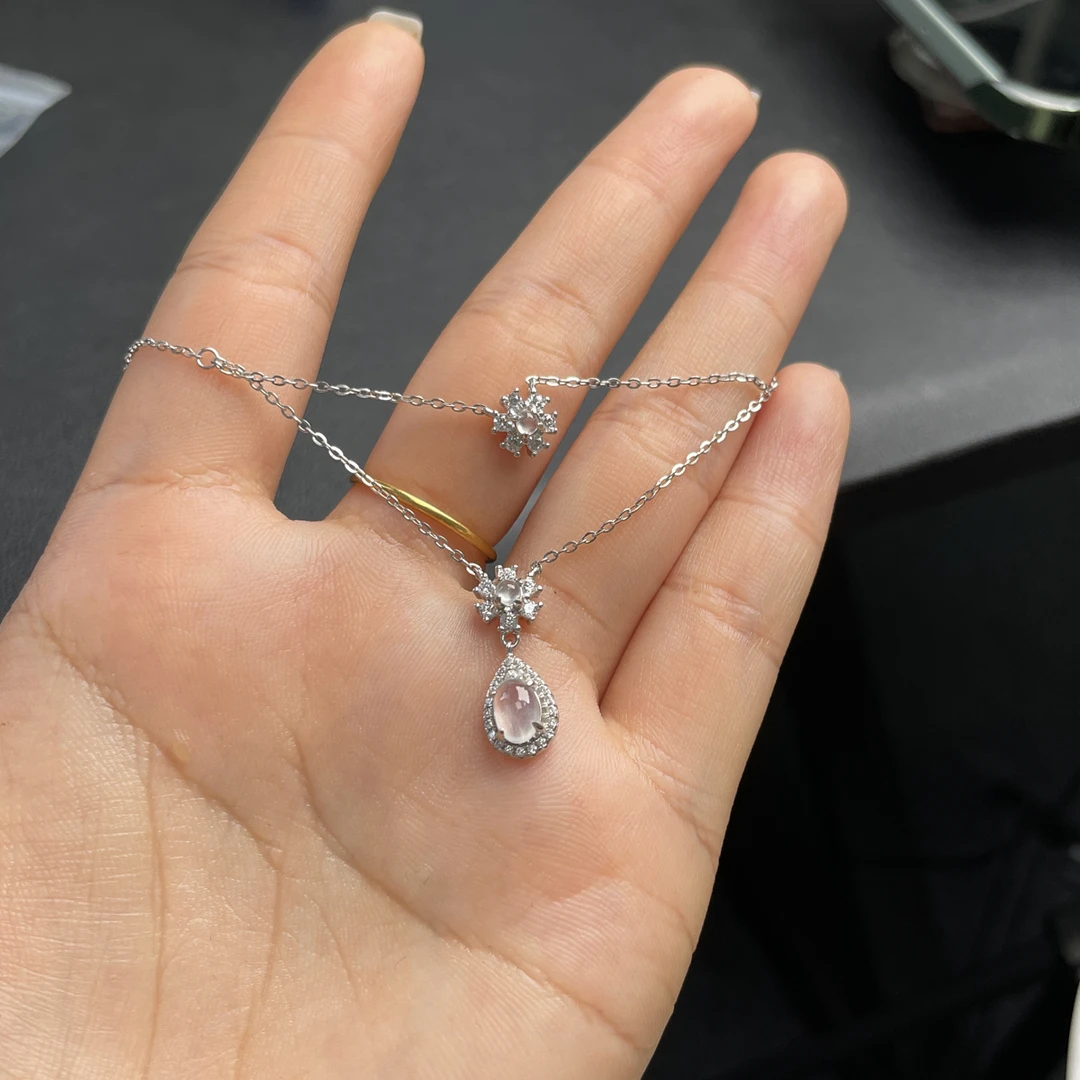 FL（上新）银镶双层翡翠a货项链