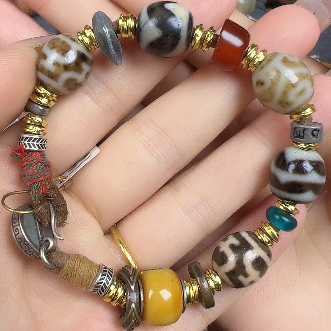 玛瑙/玉髓合金手链多宝