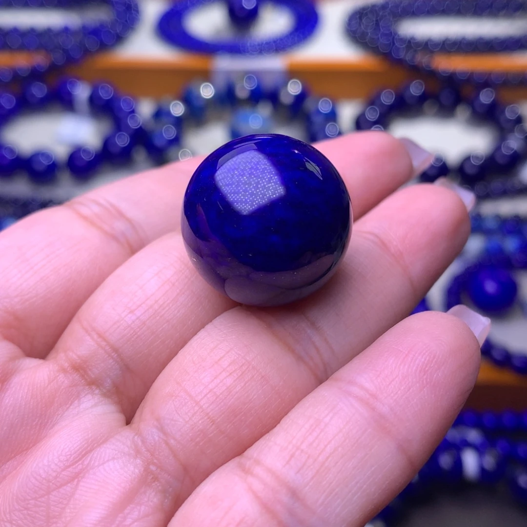 青金石未镶嵌单珠22m