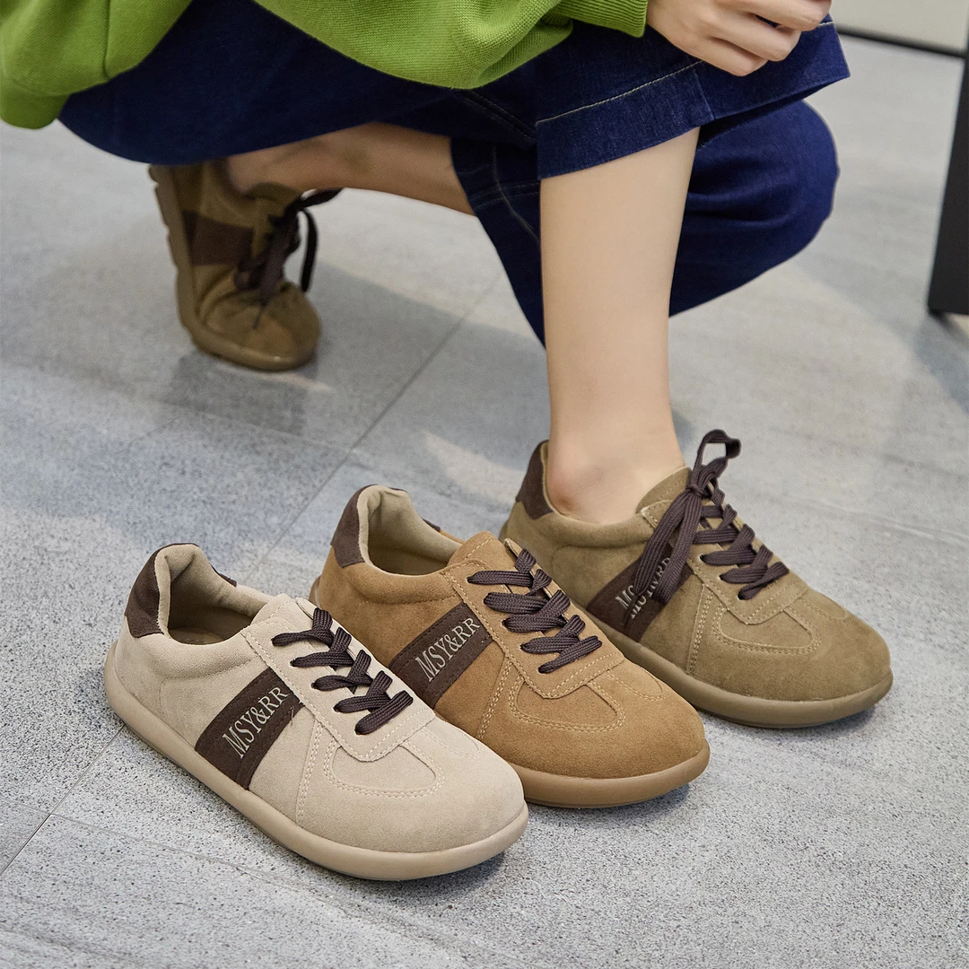 2025韩版潮流平底时尚舒适百搭勃肯鞋软底潮鞋系带德训鞋GN88113