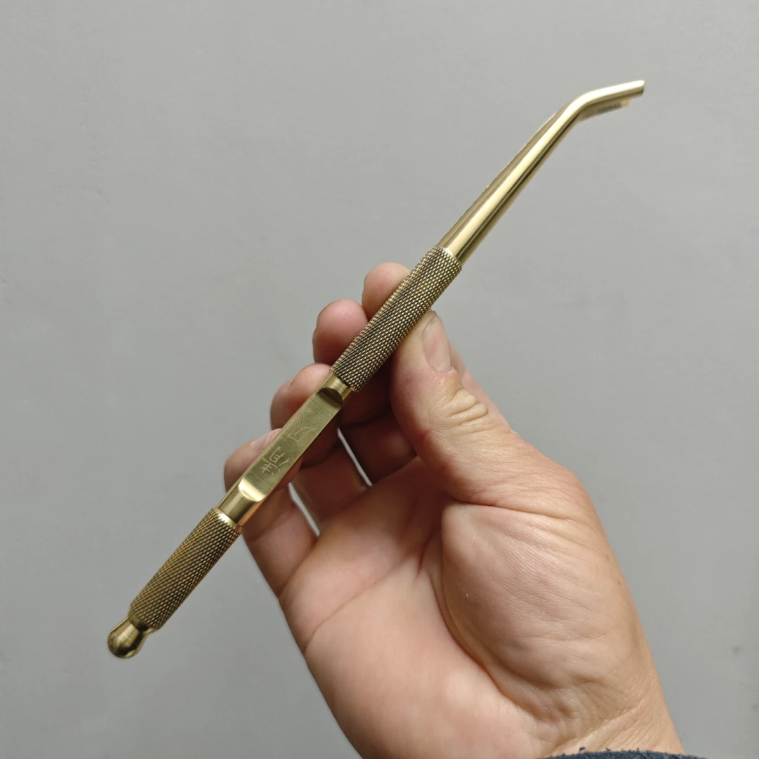 加长加厚全铜一体成型重型两用镊子21公分长，盆景养护除草修芽