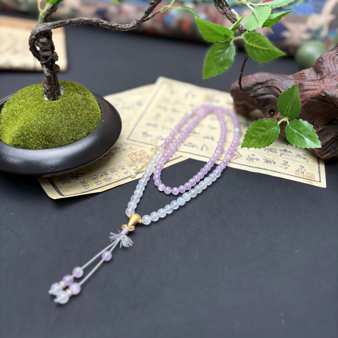 【厚爱公主专享】熏衣紫水晶珍珠银饰项链FY014 多样性发一