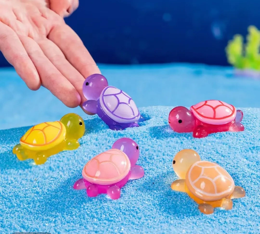 【乌龟夜光】大号夜光小乌龟树脂diy对对碰摆件动物