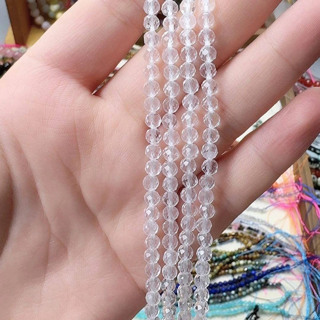 未镶嵌玛瑙/玉髓珠宝半成品卡4白水晶一条