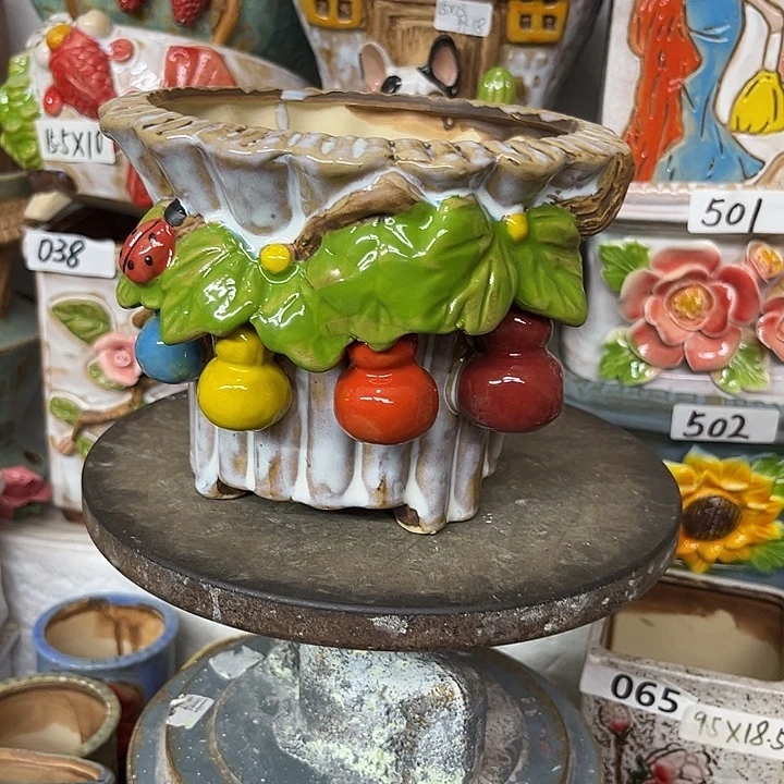 粗陶材质多肉花盆