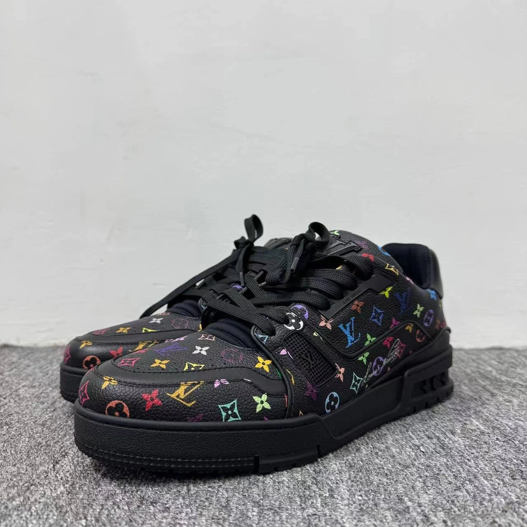 全新未使用 LouisVuitton/路易威登 村上隆trainer板鞋/12211/8码