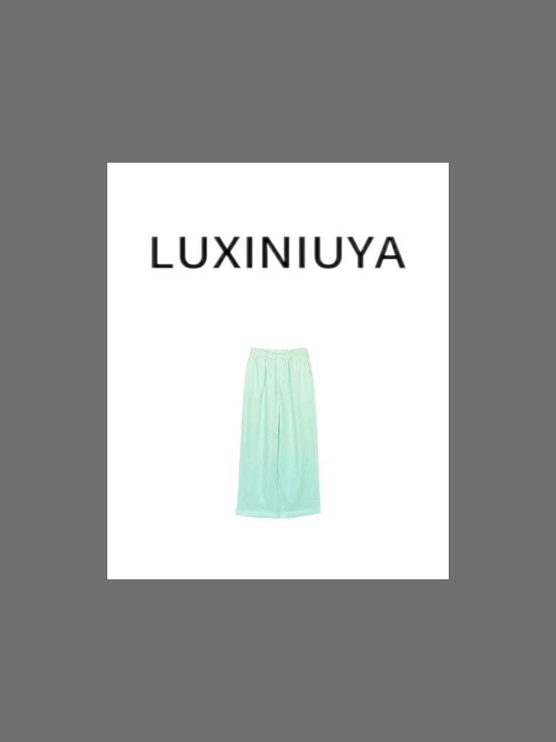 【LUXINIUYA】今年流行色系！春季新款100亚麻百搭休闲裤#CX2594