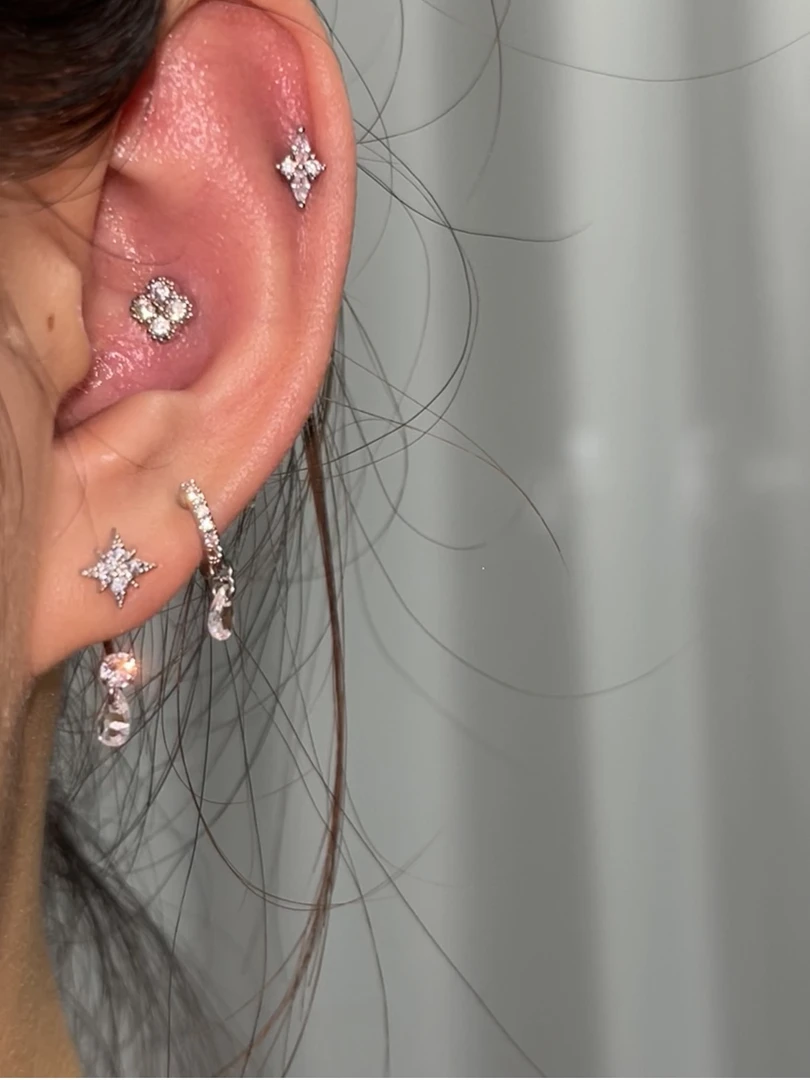 钛钢锆石耳饰 6-29回款耳骨钉耳钉迷你小众简约百搭