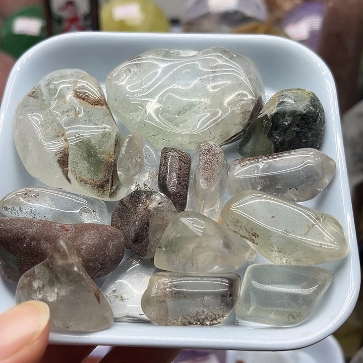 水晶珠宝半成品未镶嵌200克幽灵碎石