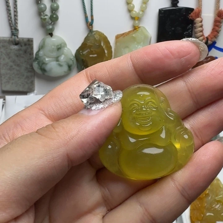 蛇纹石玉未镶嵌吊坠