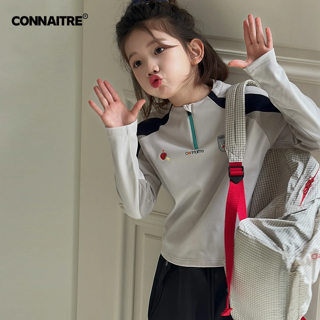 「CONNAITRE」【顽趣】10A抑菌高弹瑜伽女中大童半拉链运动上衣GQ1565