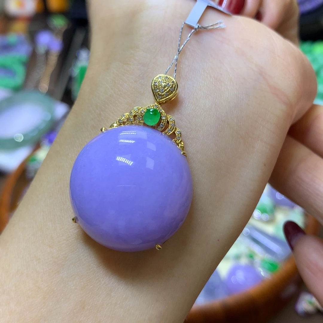 【闪购商品】翡翠颈饰18K金镶嵌翡翠