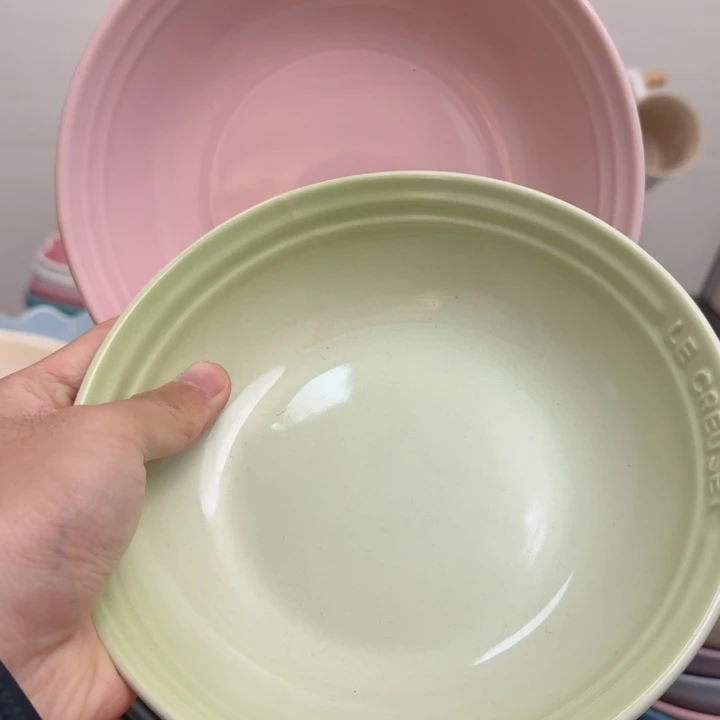 瓷片微瑕2个7英寸燕麦盘