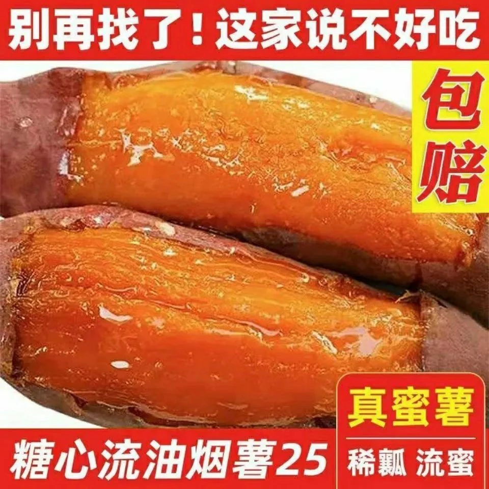 正宗山东烟薯25号新鲜现挖沙地红心蜜薯香甜软糯流油超甜的红薯