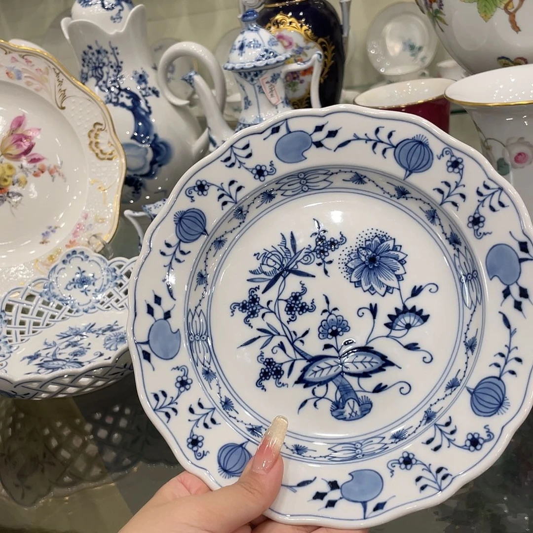 瓷片中古一等蓝洋葱