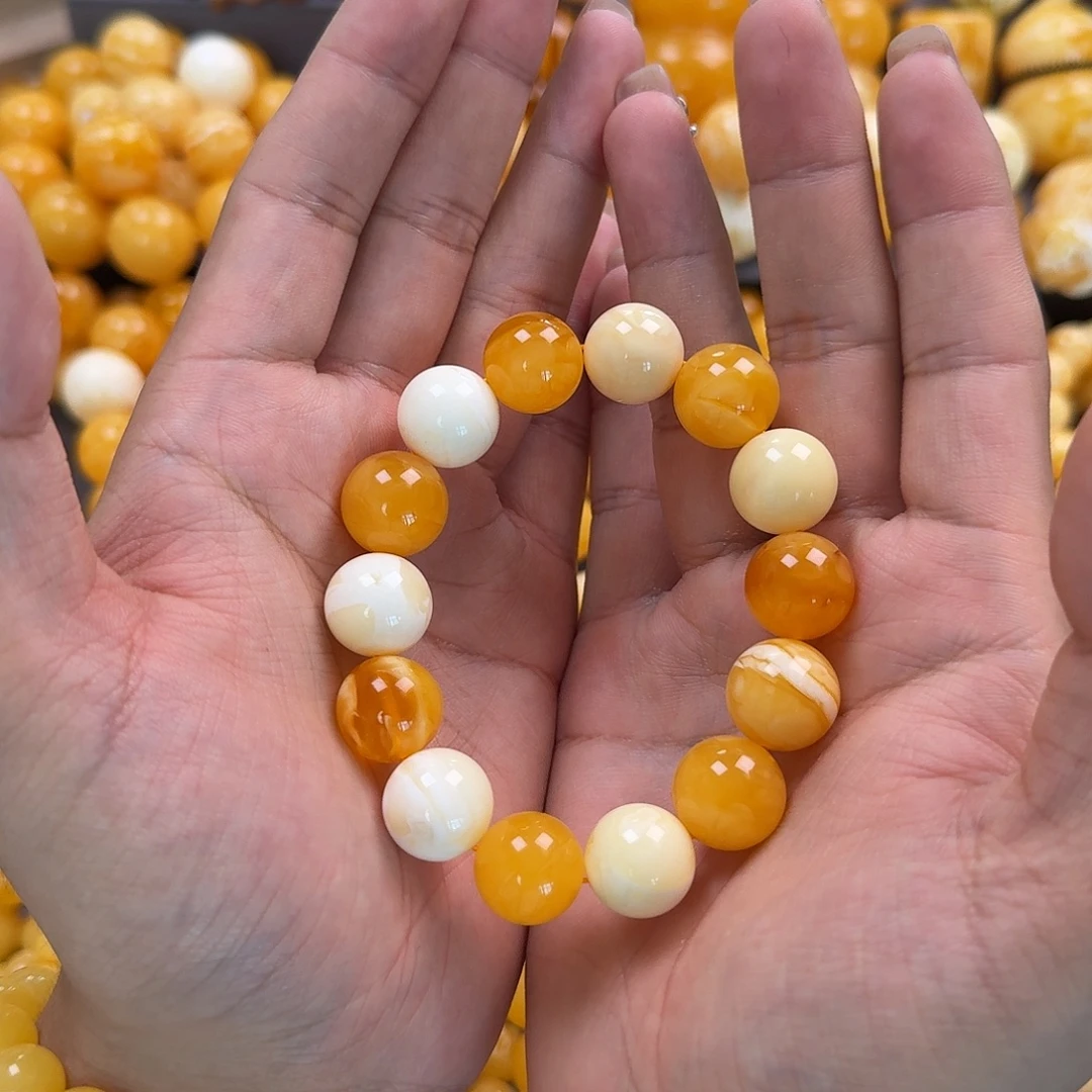 蜜蜡未镶嵌珠宝奇石15mm