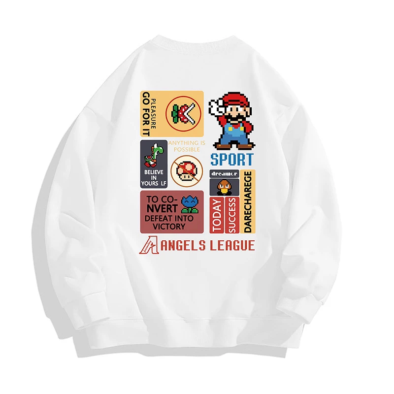 ART桃心 超级玛丽联名款加绒圆领卫衣