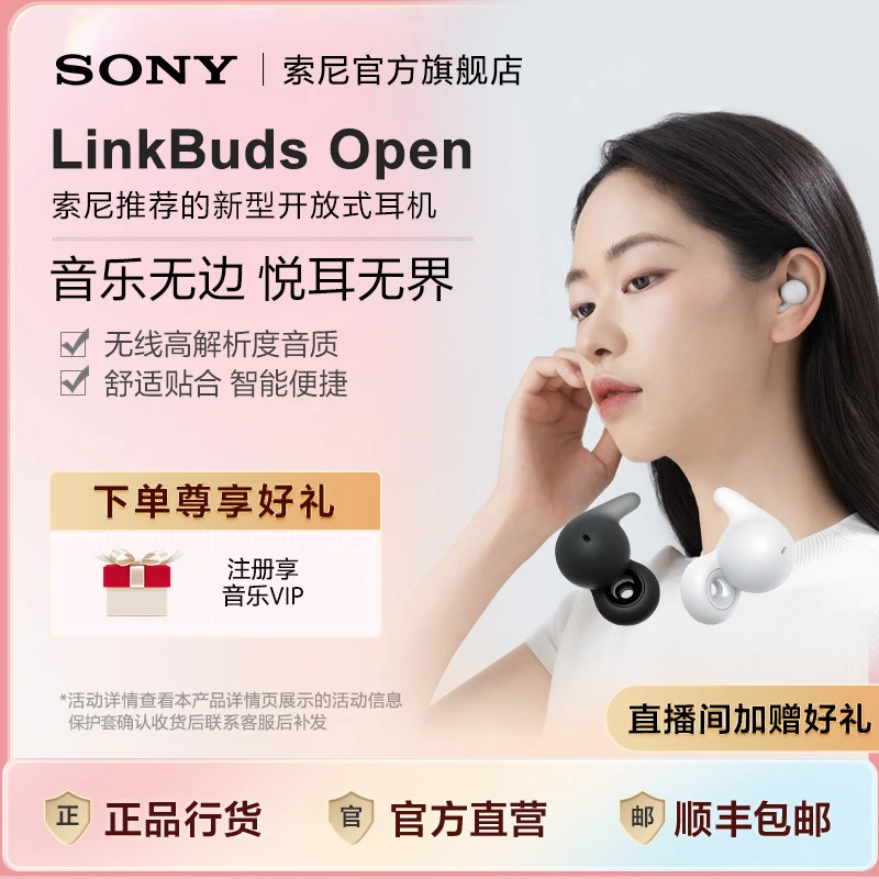 Sony/索尼【国补专享】LinkBuds Open真无线蓝牙耳机开放式IPX4防水