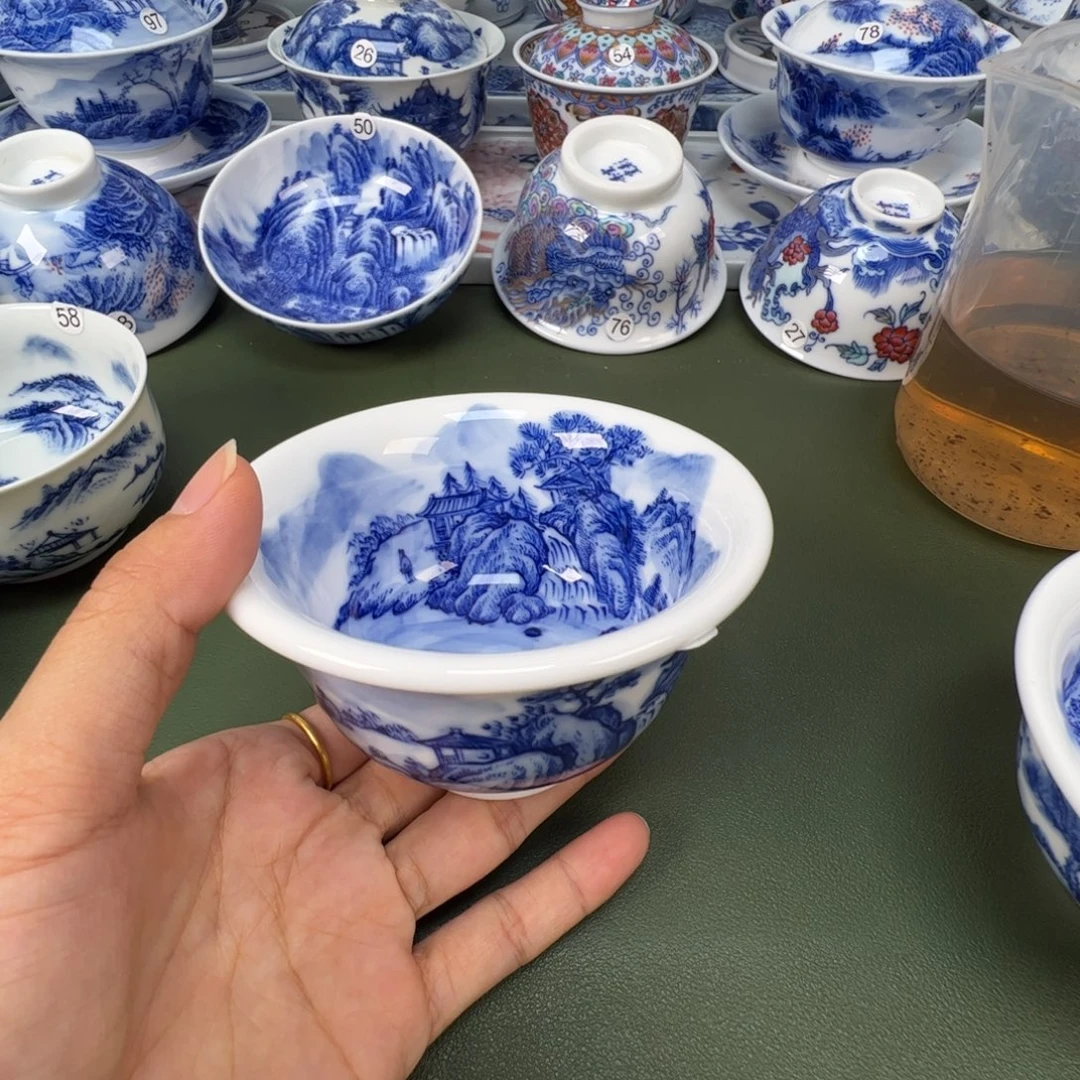 景德镇纯手工纯手绘茶具木木42