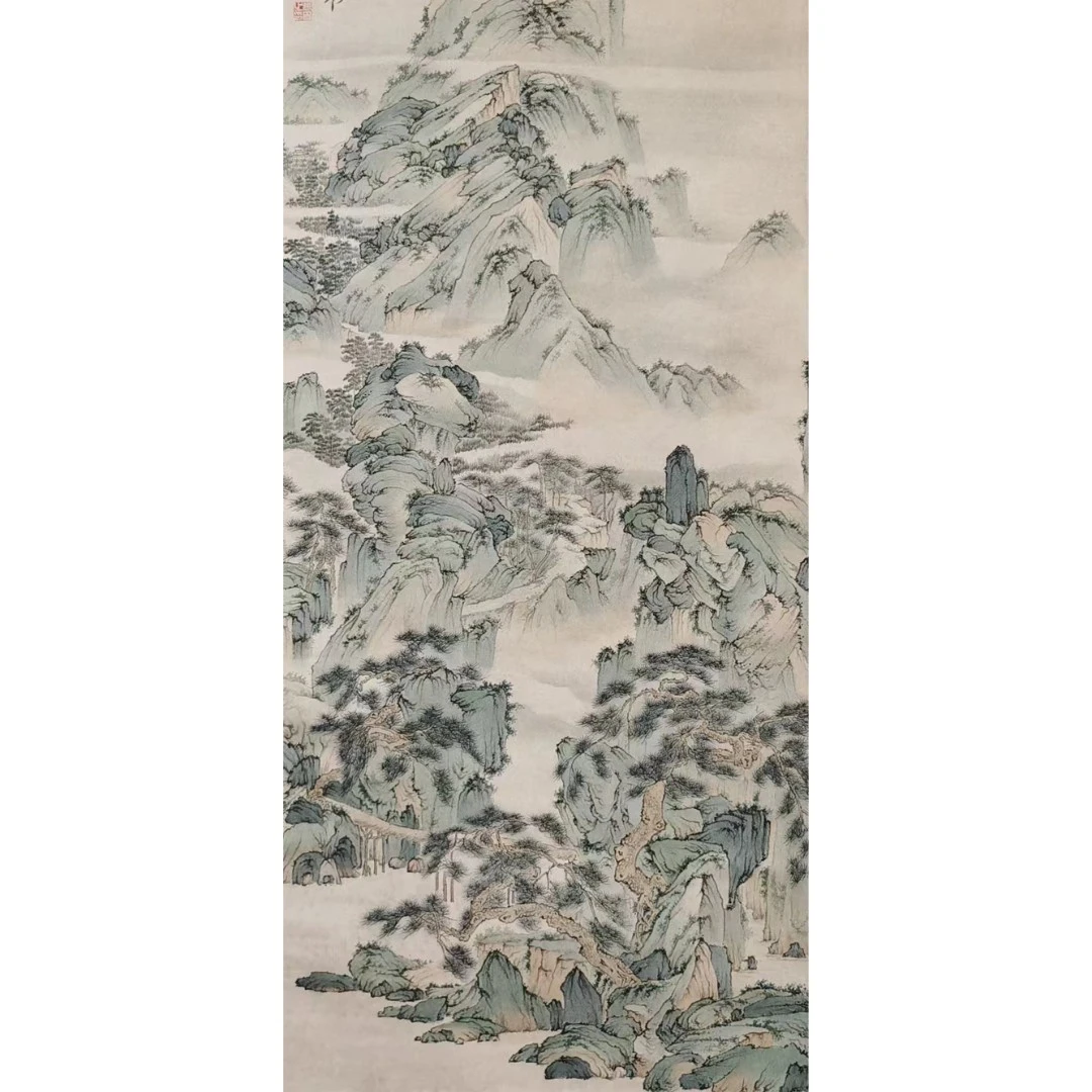 【辽拍】V250709-2-878《山水》（7.3平尺) 纸本镜片 DD12