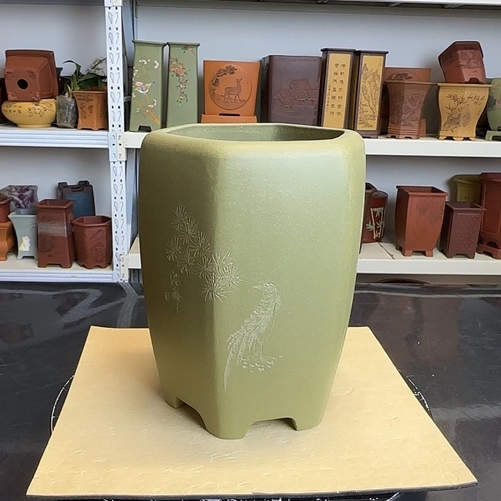 16×23手工绿泥六角龙蛋