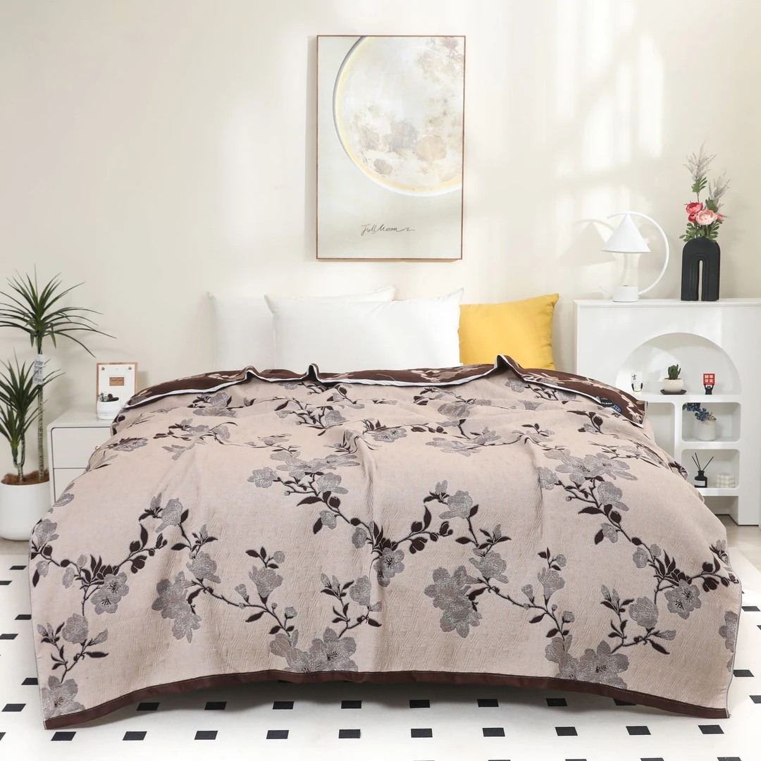 玉兰景明-2*2.3M轻奢高端定制多层纱布盖毯