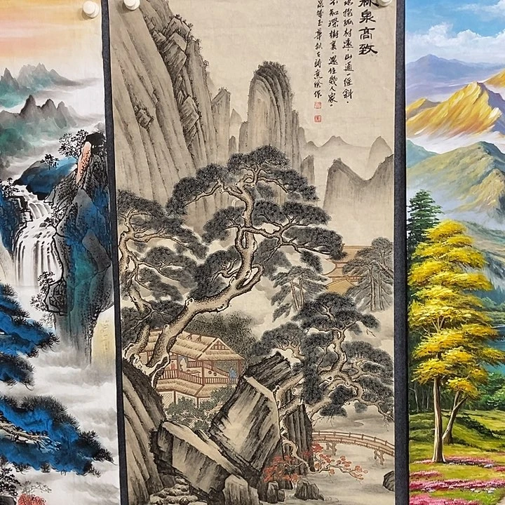 国画四尺工笔仿古山水一幅