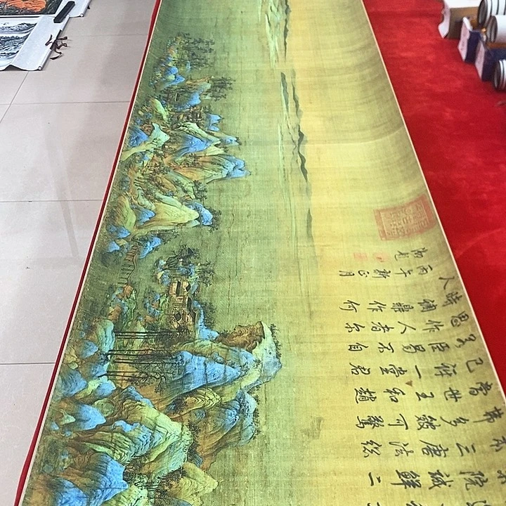 手工装裱国画作品复刻