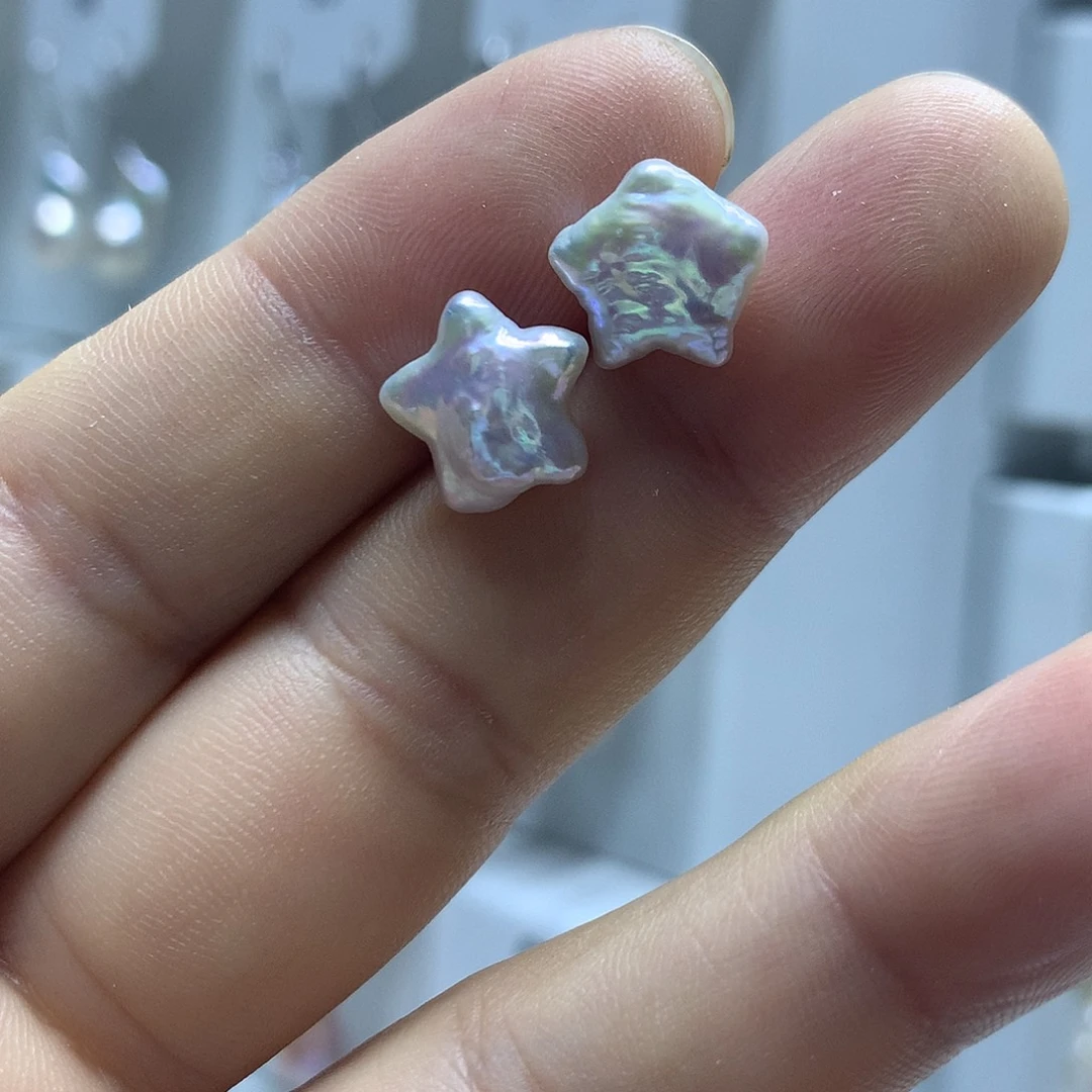 淡水珍珠天然淡水巴洛克珍珠银S925镶嵌