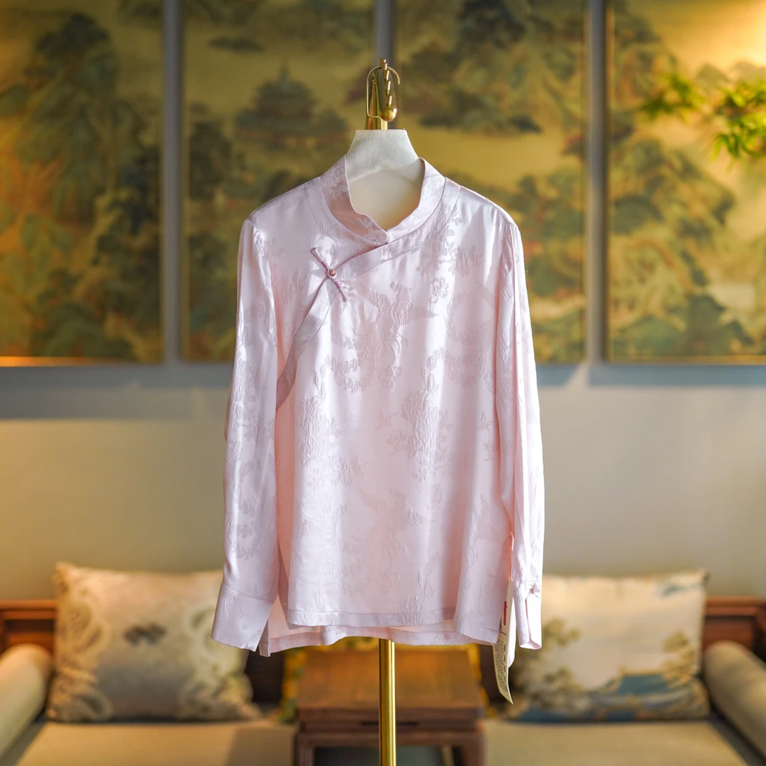 蓝大【素颜】新中式桑蚕丝上衣7506