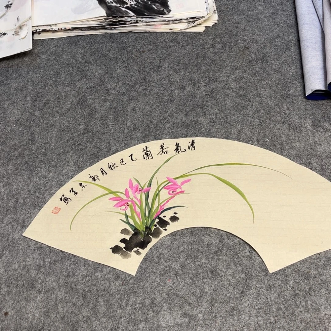 国画12.6纯手绘无边框作品