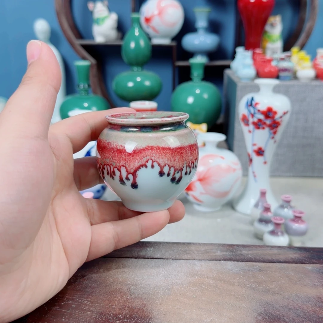 陶瓷手工小花器摆件